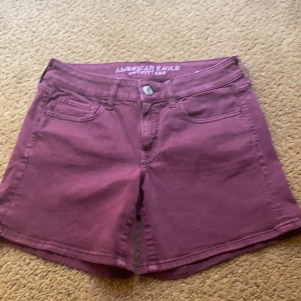 Burgundy American Eagle Shorts